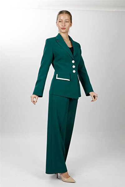 ÖNDER ÖZSOY Garnili Men's Collared Jacket & Classic Palazzo Women's Trousers ...