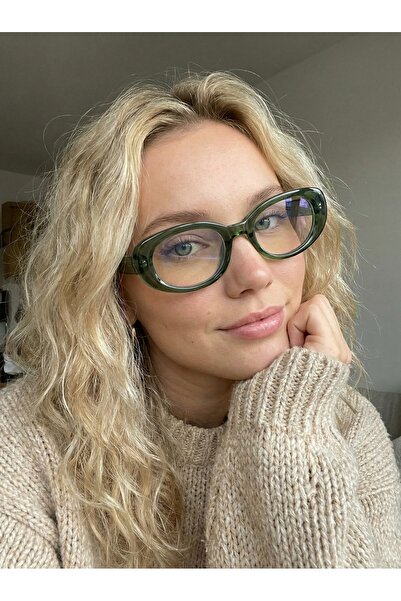 VEGA EYEWEAR Leo Modeli YeşilRetro Pinterest Model Mavi Işık Korumalı Gözlük