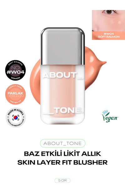 ABOUT TONE Kalıcı ve Doğal Likit Allık Skın Layer Fit Blusher