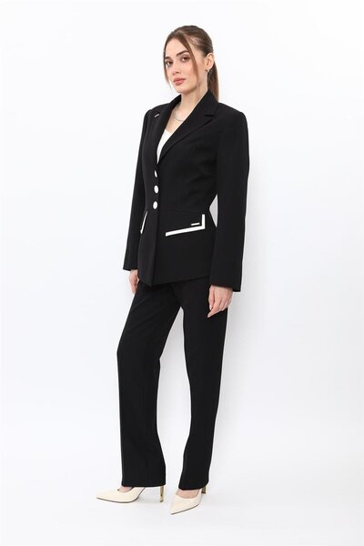 ÖNDER ÖZSOY Garnili Men's Collared Jacket & Pocketed Trousers Women's Suit - ...