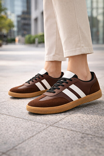 Emax Women's Brown Retro Sneaker Casual Comfortable Sports Shoes Rubber Sole