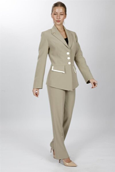 ÖNDER ÖZSOY Garnili Men's Collared Jacket & Pocketed Trousers Women's Suit-Ba...