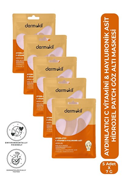 Dermokil Aydınlatıcı C Vitamini & Hayluronik Asit Hidrojel Patch Göz Altı Mas...