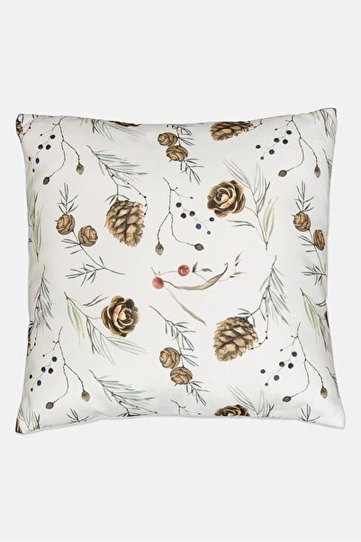 Boltze Decorative Pillow With Winter Plants Pattern 45 x 45 cm, Multicolor