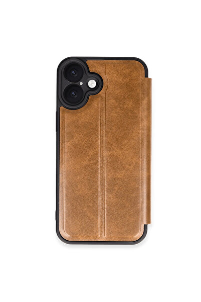 eco port iPhone 16 Case Flip Cover - Tan