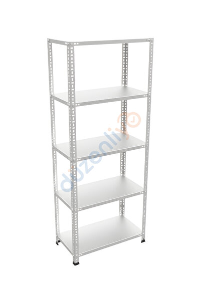 düzenliyo 5 Katlı Galvaniz Çelik Raf 43x93x200 cm – Depo, Arşiv, Kiler ve Mar...