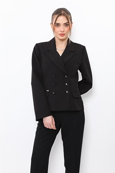 ÖNDER ÖZSOY Men's Collared Buttoned Women's Jacket - Black