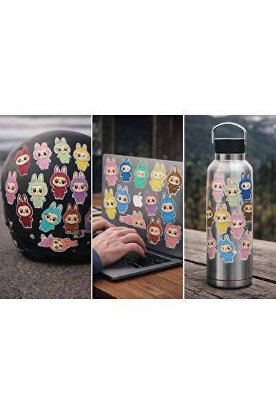 Limitless Design مجموعة ملصقات شخصيات ملونة وجذابة - لابتوب، دفتر، هاتف