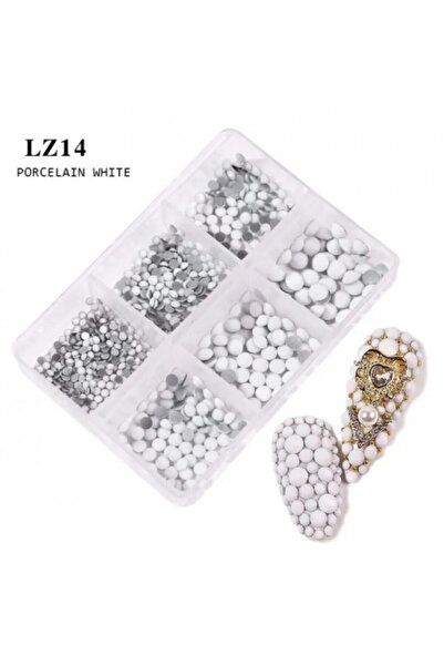 Pink Nails Σετ κρυστάλλινων στρας για νύχια, λευκό