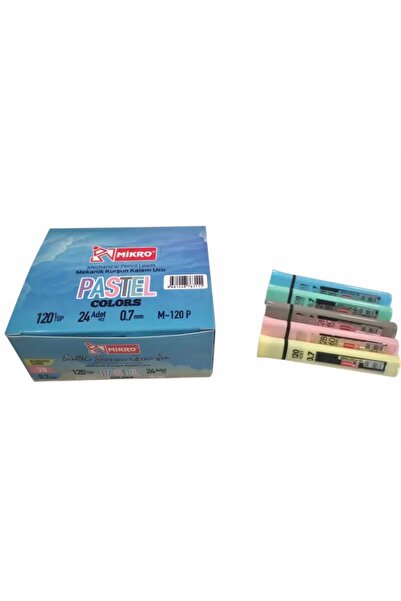 ALPA STORE Mikro Min 60 mm 120 Lü Tüp 0.7 mm Kalem Ucu Neon Metalik Pastel Tü...
