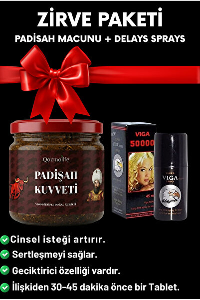 Viga Erkeklere Özel 2’li V.ıga 50000 Gecsiktircilili Spreys 45mL + 240 g Bitk...