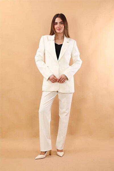 ÖNDER ÖZSOY Oversize Single Button Classic Jacket & Pocketed Pipe-Leg Trouser...