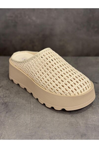 Guja Special Collection Knitted Detailed Padded Heel Slippers (Heel Height 6cm)