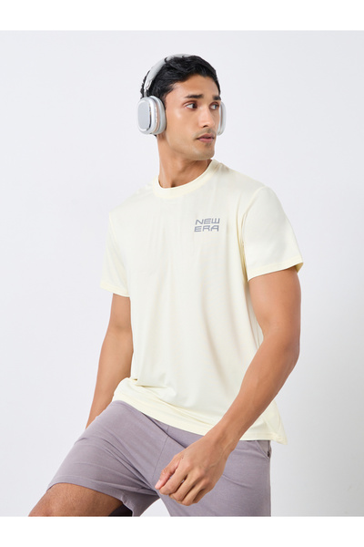 Styli Men Relaxed Fit Slogan Print Running T-Shirt