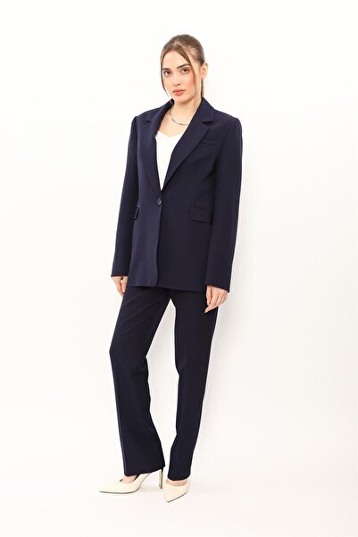 ÖNDER ÖZSOY Oversize Single Button Classic Jacket & Pocketed Pipe-Leg Trouser...