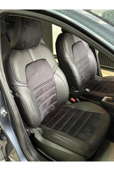 AKINCI غطاء مقعد السيارة الخلفي لرينو كليو 5 2021-2025 - قطعتان - غطاء مقعد ا...