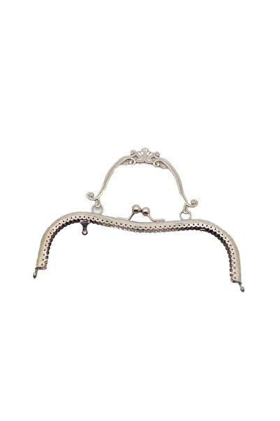 hobicium ÇANTA VE CÜZDAN KLİPSİ SAPLİ 21x16 CM GÜMÜŞ