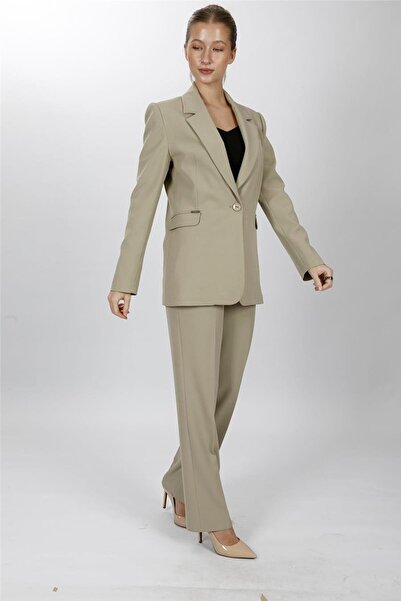 ÖNDER ÖZSOY Oversize Single Button Classic Jacket & Pockets Pipe Leg Trousers...