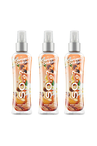 So Fragrance So…? Caramel Cookies Vücut Spreyi 3'lü Set -