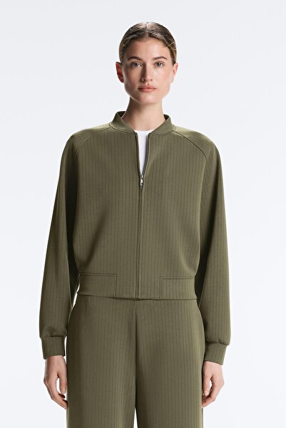 Oysho Yumuşak dokunuşlu modal çizgili Bomber ceket