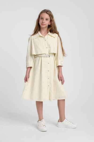 HAUSEkids 5-14 Yaş Mahra Rana Kız Çocuk Elbise-Sarı