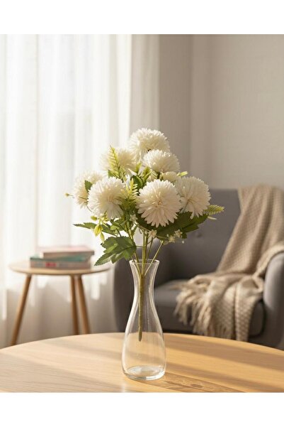 YASİMA 9 Branches of Pinecone Arrangement with Cream Chrysanthemums Home and ...