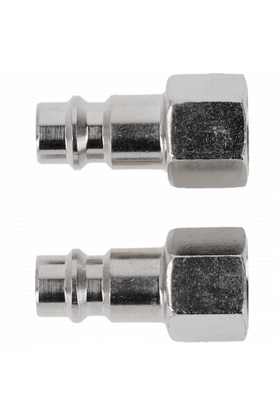 Hogert Set adaptor cuplaj HT4R810 1/4" 2 bucăți 15 bar – Conexiune rapidă pne...