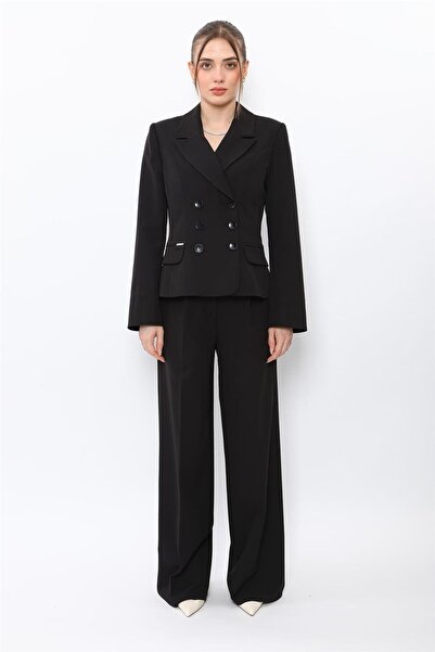 ÖNDER ÖZSOY Men's Collared Buttoned Jacket & Classic Palazzo Women's Trousers...