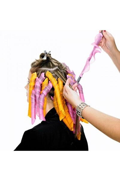 M SMİLE 18 Adet Gece Bigudisi Isısız Saç Şekillendirme Doğal Bukle Bigudisi