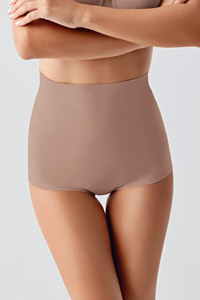 Kompedan Corset cu talie înaltă, tăiat cu laser, pentru femei |   Cappuccino ...