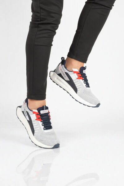 WALKWAY Λευκό Διχτυωτό Ελαφρύ Εύκαμπτο Ανδρικό Αθλητικό Παπούτσια με Σόλα Μνή...