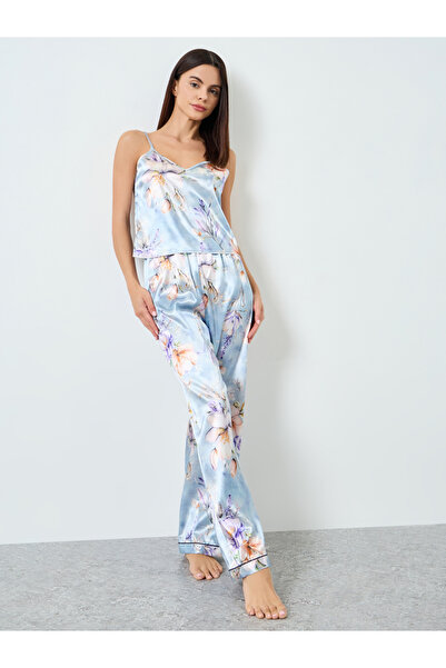 Take Two By Styli Women Floral Printed Cami Top and Pyjama Set