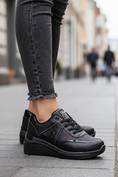 lady classy Pantofi sport cu toc, confortabili, cu pietre, pentru femei