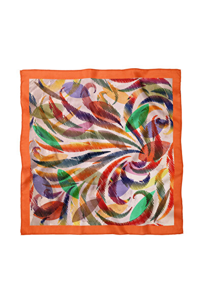 Sultan İpek Geometric Patterned Scarf / Bandana 50X50Cm