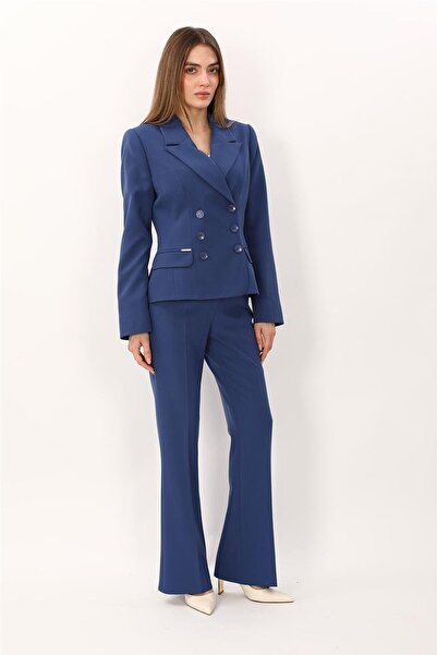 ÖNDER ÖZSOY Men's Lapel Collar Buttoned Jacket & Pocketed Spanish-Cut Trouser...