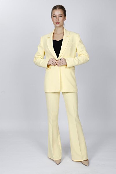 ÖNDER ÖZSOY Oversize Single Button Classic Jacket & Pocketed Spanish-Cut Trou...