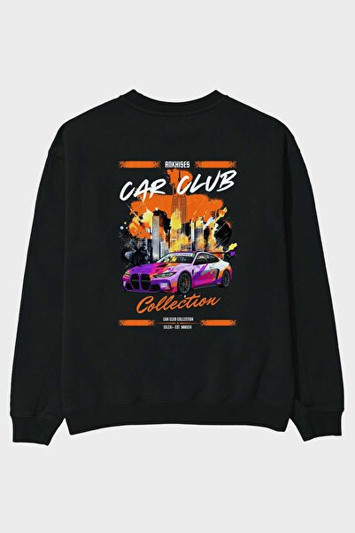 Ankhises Araba Club Series 4 Hanorac negru oversize cu imprimeu pe spate pent...