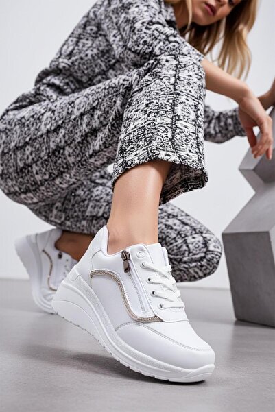 lady classy Pantofi sport cu toc gros, confortabili, cu pietre, pentru femei