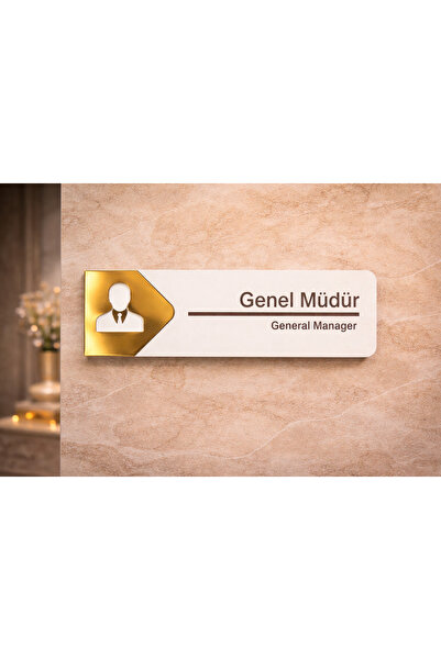 hibiscus Genel Müdür Oda Kapı İsimliği Yönlendirme Tabelası Levhası Kişiselle...