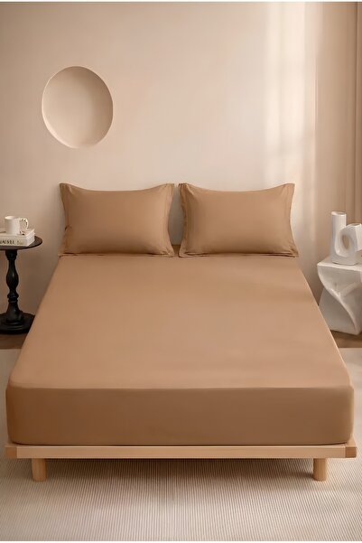 miar home perde tekstil 100% Cotton Elastic Sheet Set – 2 Flounce Pillowcases