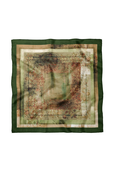 Sultan İpek Geometric Patterned Scarf / Bandana 50X50Cm