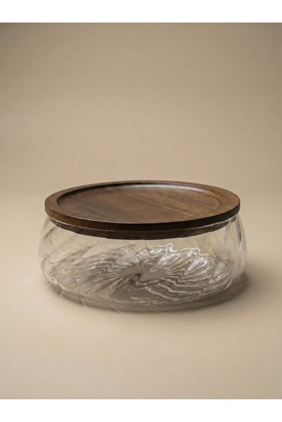 FARALYAHOME Akasya Kapaklı Cam Sunum Kasesi 19x7 Cm Tatlı Sunumluk Yoğurt Sun...