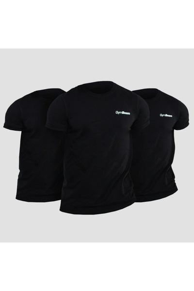 GymBeam Tricou Basic 3 Pack Negru