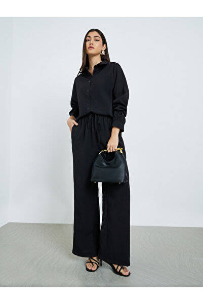 Styli Women Oversized Shirt and Wide Leg Modest Set