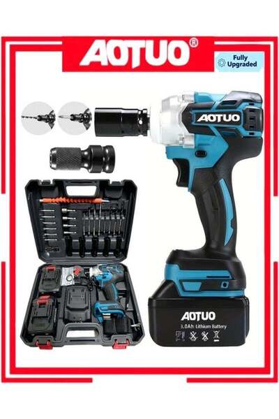 AOTUO Upgraded Fast Charger Impact Wrench Set – The Key to Power!