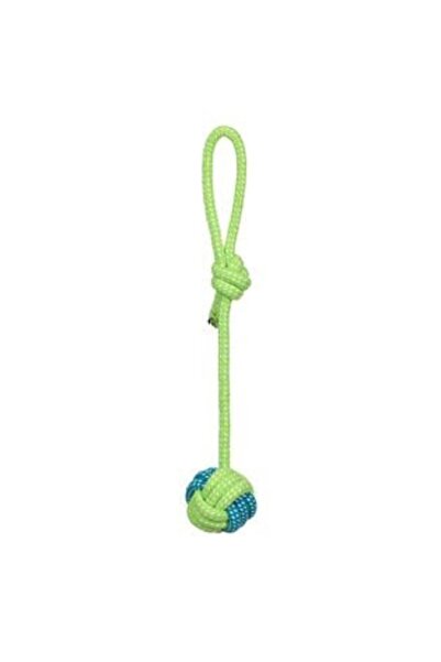 victiny Dog Toys Rope with Ball Blue Green - 40 cm