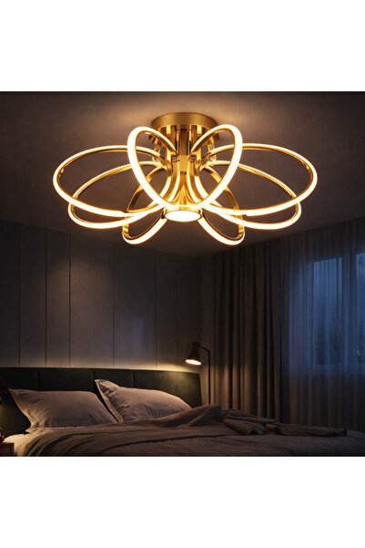 ALC-Shop Lustra LED cu Telecomanda, 25W, Lumina Calda/Rece/Neutra , Dimabila,...