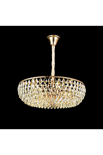 ALC-Shop Candelabru Cristal CC1677/400GD, 4xE14, Auriu Lucios, Inaltime Regla...