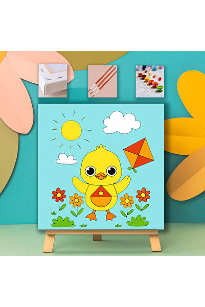 Carmen Çocuklar için Sayılarla Boyama Seti - Uçurtmalı Civciv