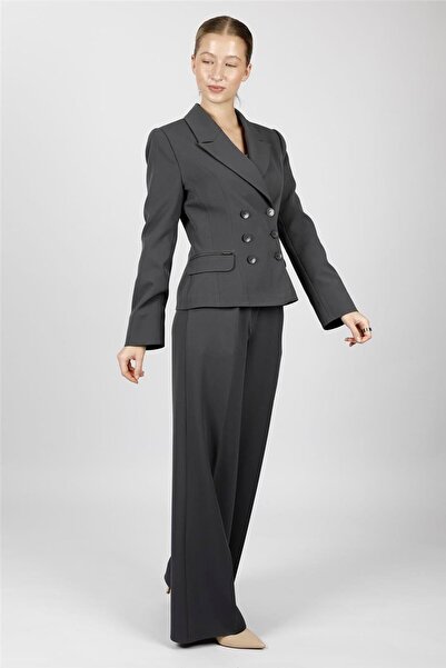 ÖNDER ÖZSOY Men's Collared Buttoned Jacket & Classic Palazzo Women's Trousers...